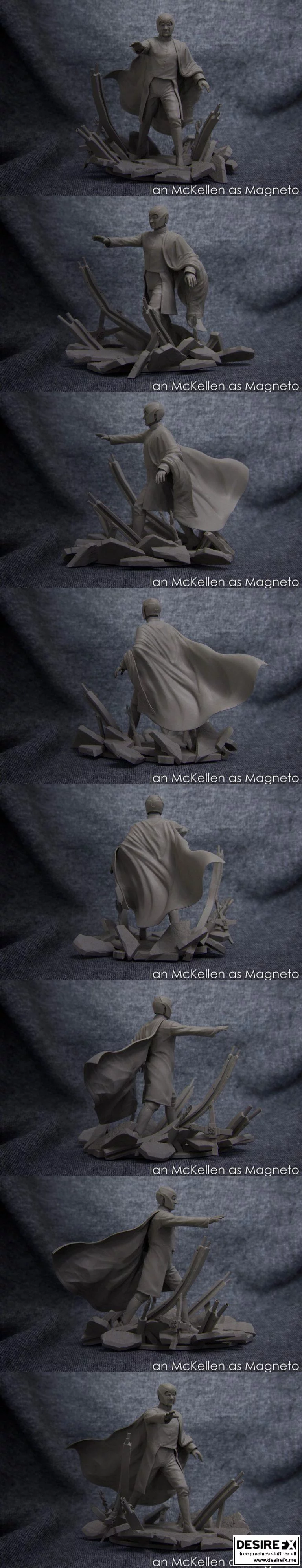 伊恩·麦克ellan 饰演 霸王龙 3D打印模型|Ian Mckellen as Magneto