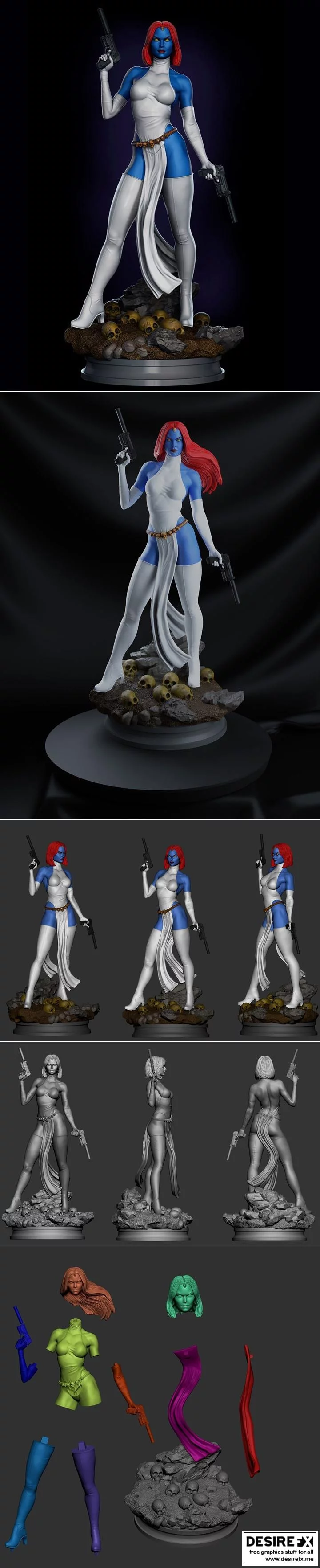 神秘都市：赛博女神3D打印模型|Mystique