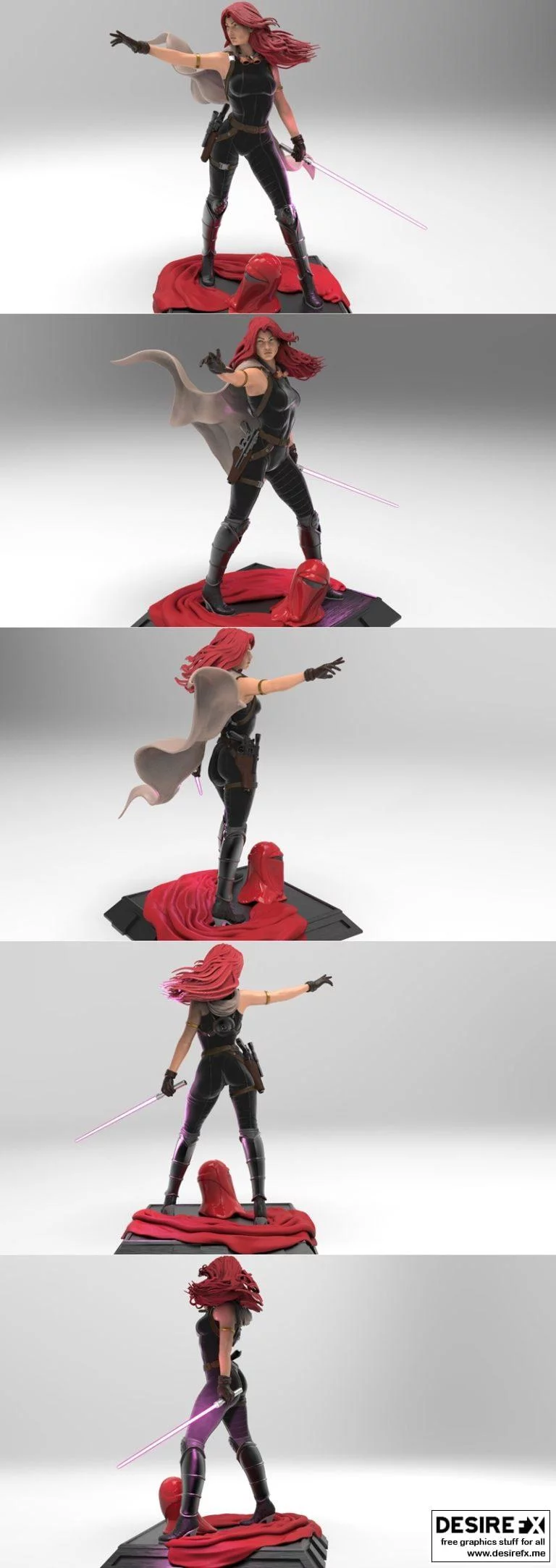 星球大战玛拉·约德3D打印模型|Mara Jade From Star Wars