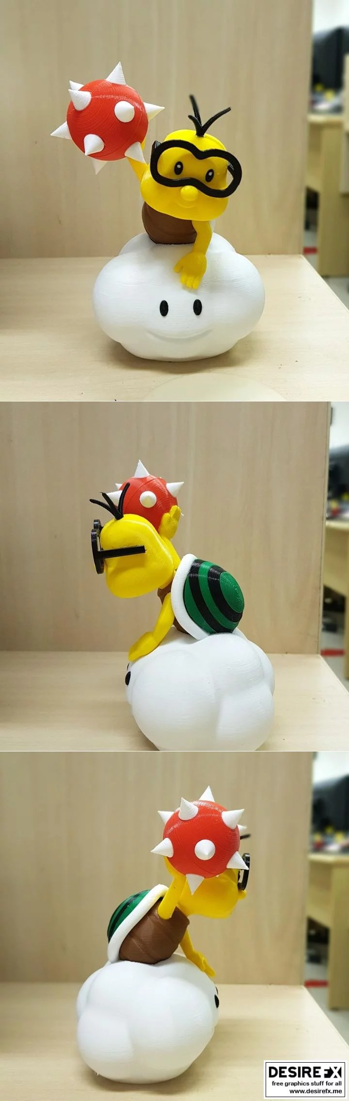 马里奥游戏中的Lakitu多色3D打印模型|Lakitu from Mario games – Multi-color