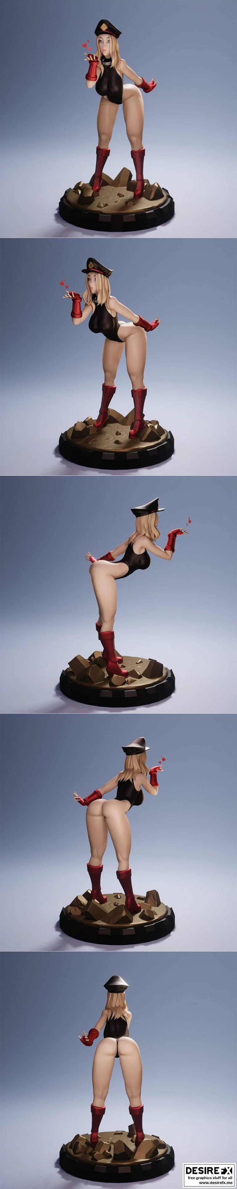 动漫《街头霸王》角色Cammy的3D打印模型|Cammy Camie