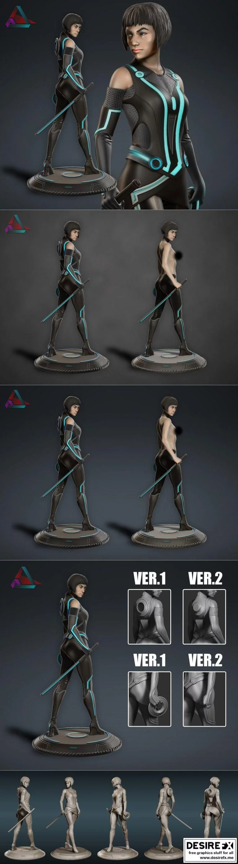 特隆：奎奥拉 3D打印模型|Quorra – Tron (Aliance)