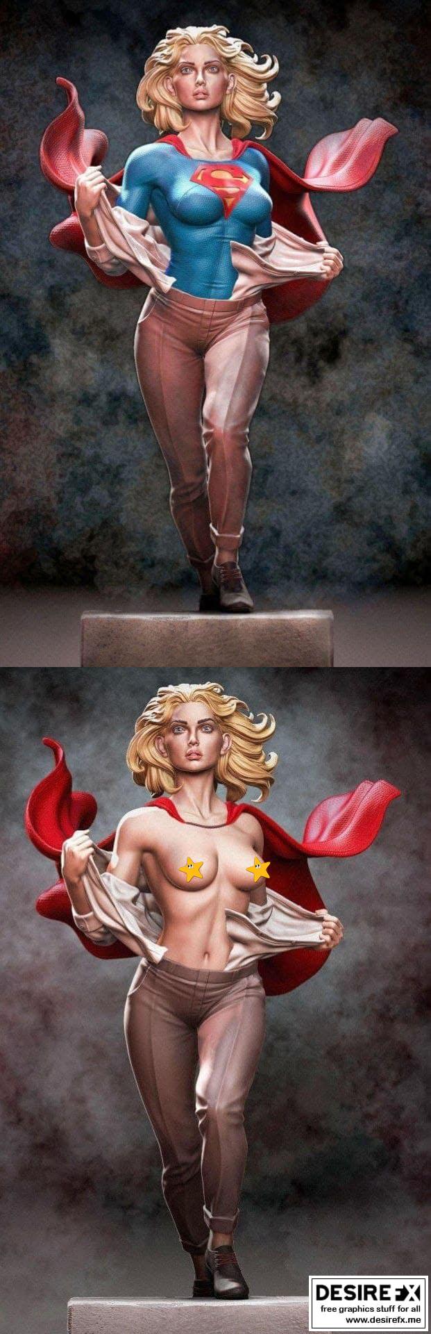 DC漫画超女3D打印模型|Supergirl DC Comics STL Figure