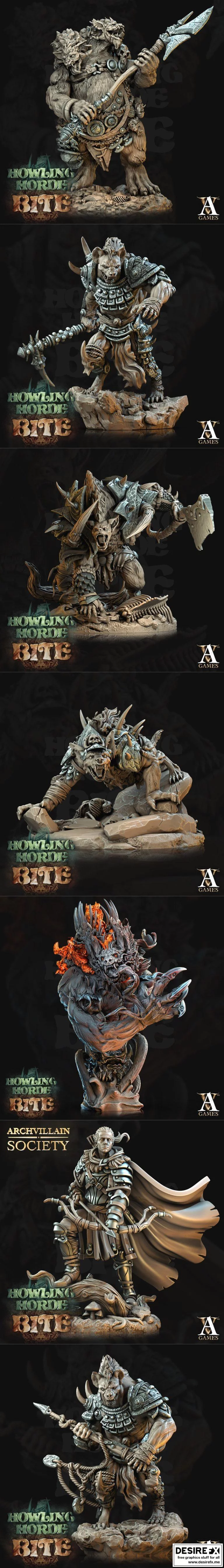 Archvillain Games《嚎叫群族》咬牙模型|Archvillain Games Howling Horde – Bite