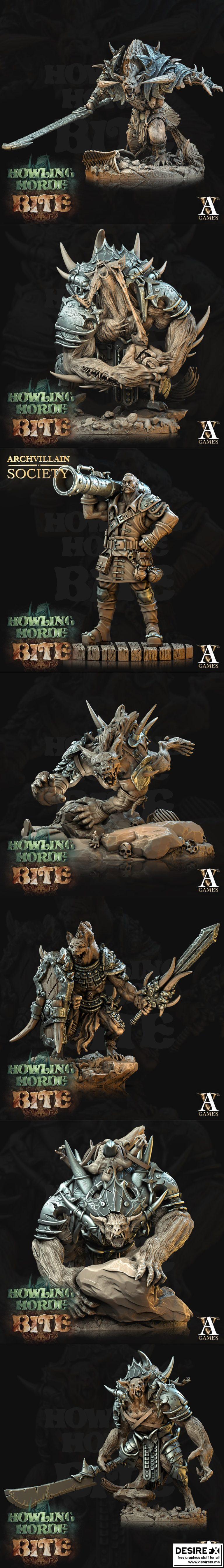 Archvillain Games《嚎叫群族》咬牙模型|Archvillain Games Howling Horde – Bite