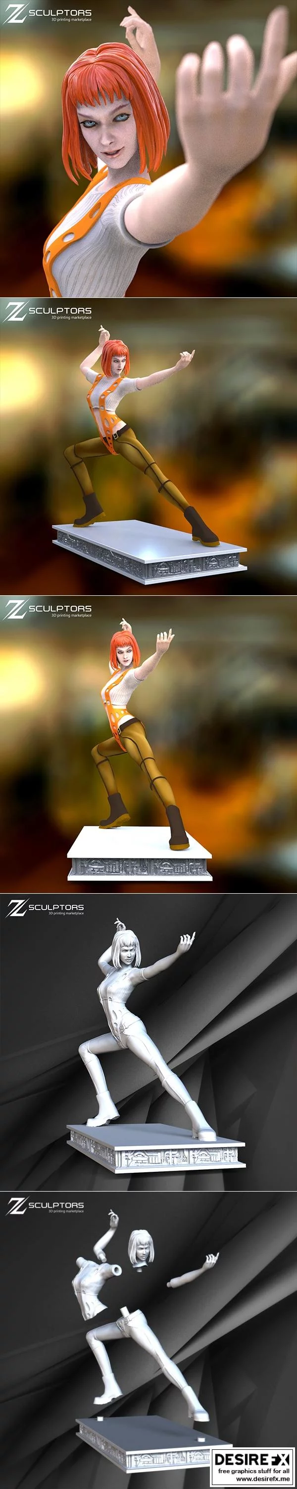 莱洛（第五元素）3D打印模型|Leelo (The Fifth Element)