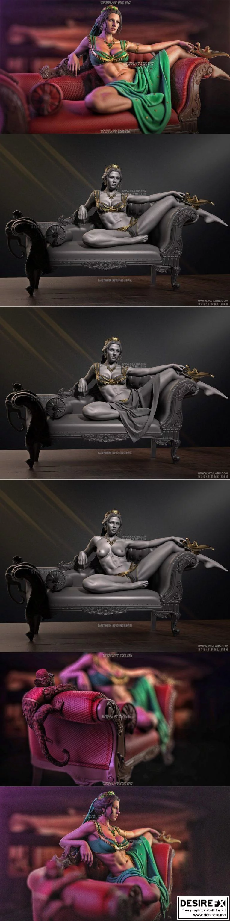 动漫《Jasmin》3D打印模型|Princess Jasmin