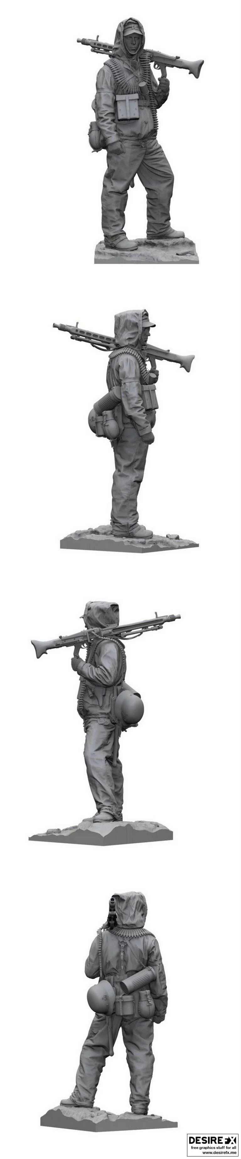 MG 42 SS Schütze 3D打印模型|MG 42 SS Schütze