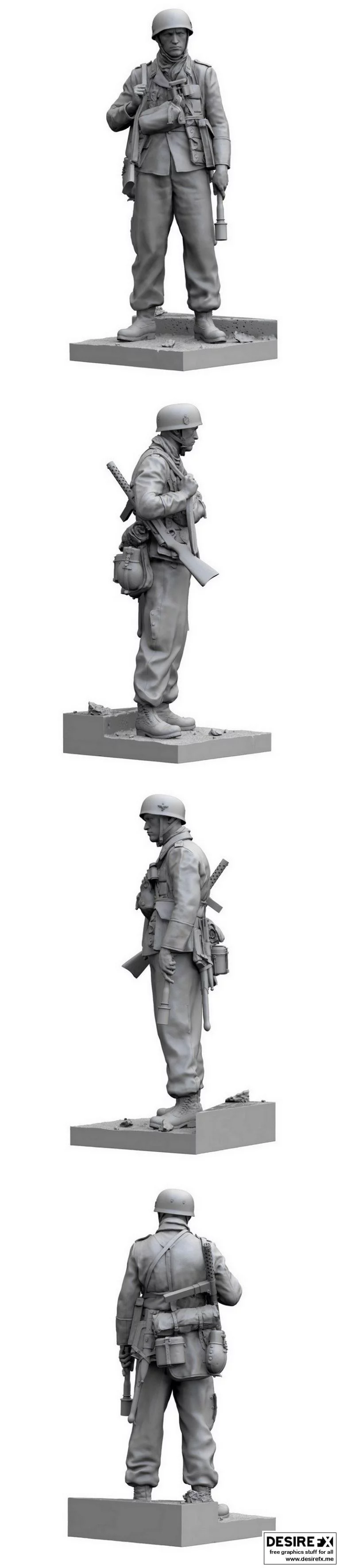 1941战斗机飞行员3D打印模型|Fallschirmjager 1941