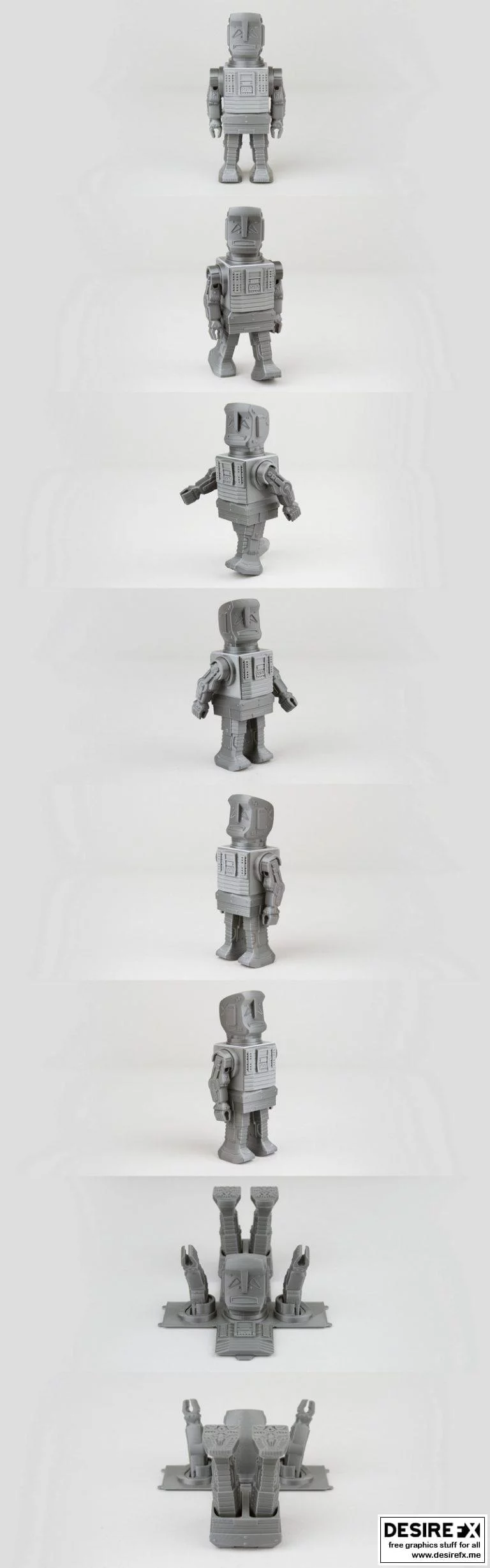 可折叠机器人 3D打印模型|Foldable Robot-MV