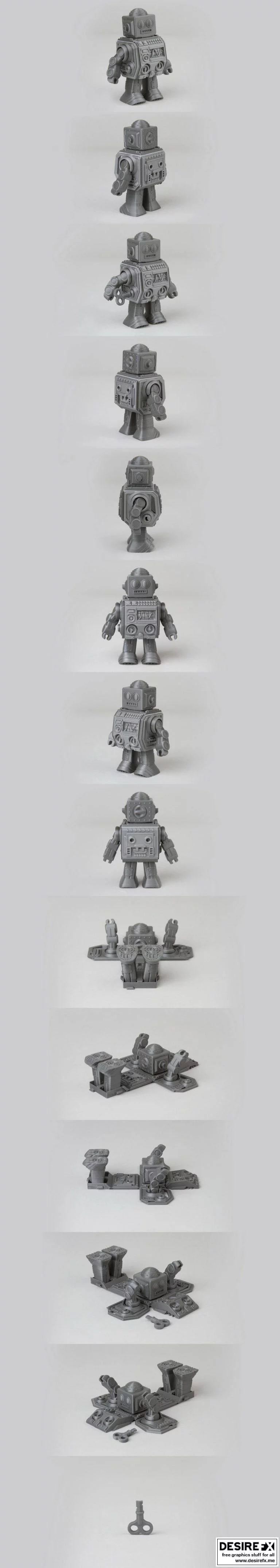 可折叠机器人-迷你D-3D打印模型|Foldable Robot-Mini D