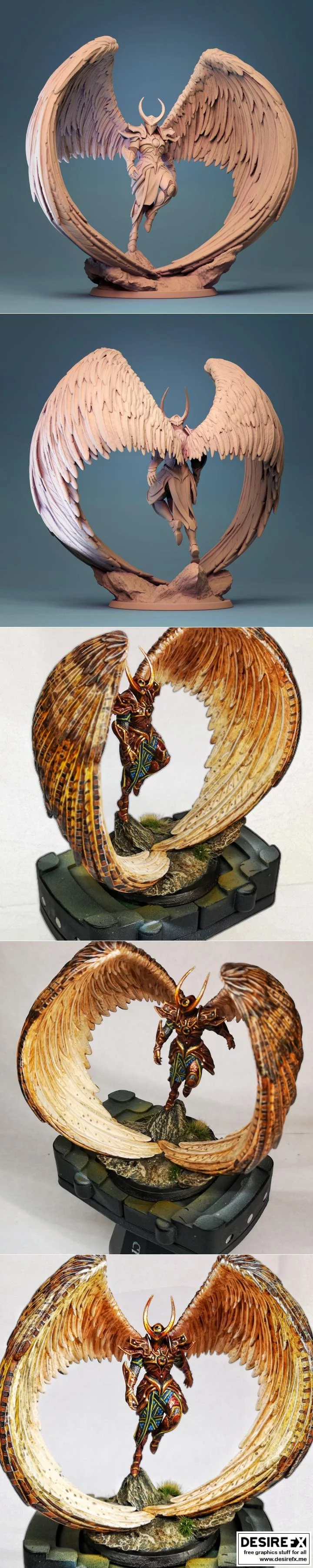 天使战士 3D打印模型|Angel fighter