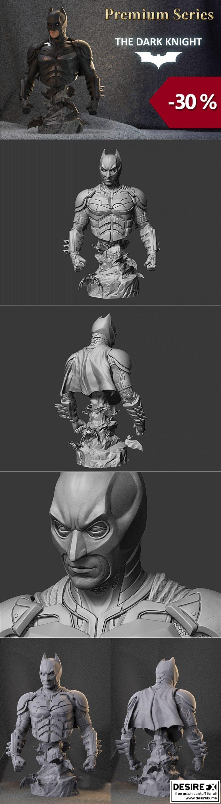 黑暗骑士雕像3D打印模型|Dark Knight Bust