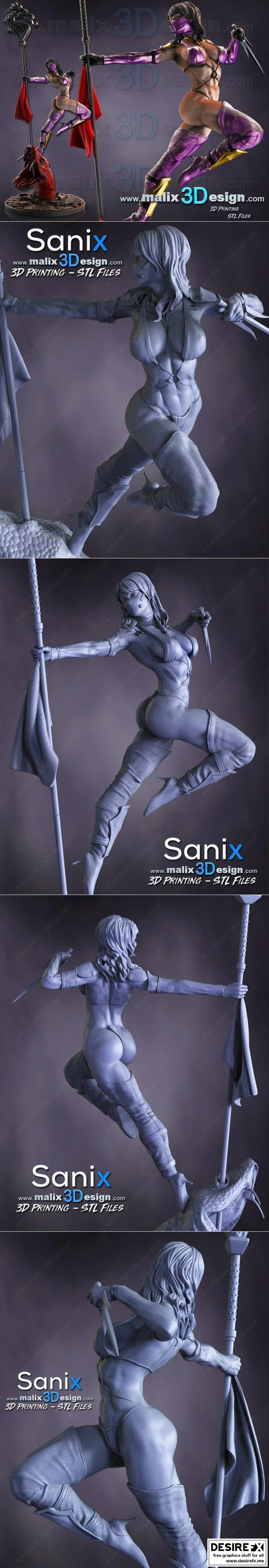 Mortal Kombat 米莉娜 3D打印模型|MORTAL KOMBAT – MILEENA