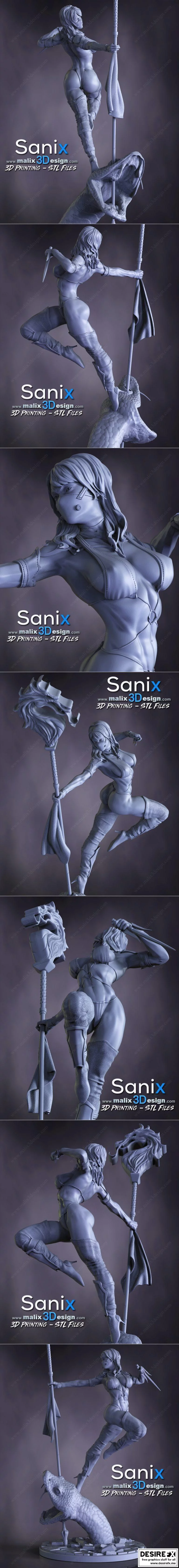 Mortal Kombat 米莉娜 3D打印模型|MORTAL KOMBAT – MILEENA