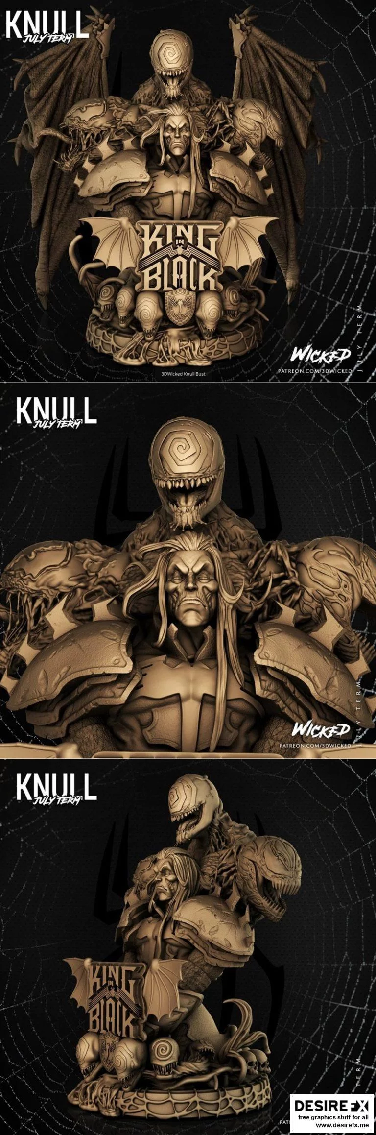 Wicked - Knull - 3D打印模型|Wicked – Knull Bust