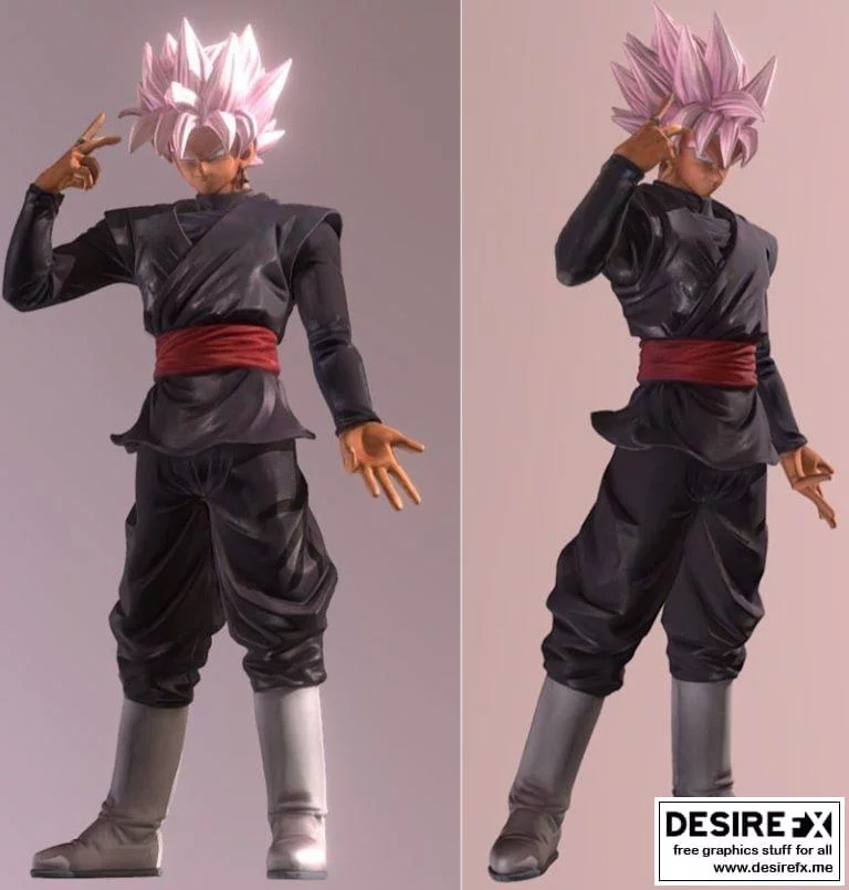 黑悟空玫瑰龙珠3D打印模型|Black Goku Rose Dragon Ball