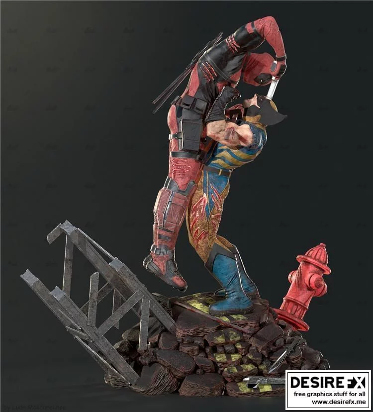 Wolverine与Deadpool的3D打印模型|Wolverine vs Deadpool