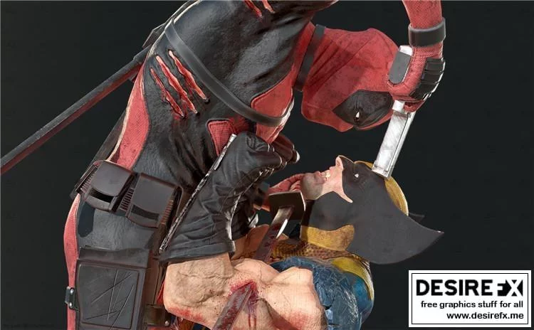 Wolverine与Deadpool的3D打印模型|Wolverine vs Deadpool