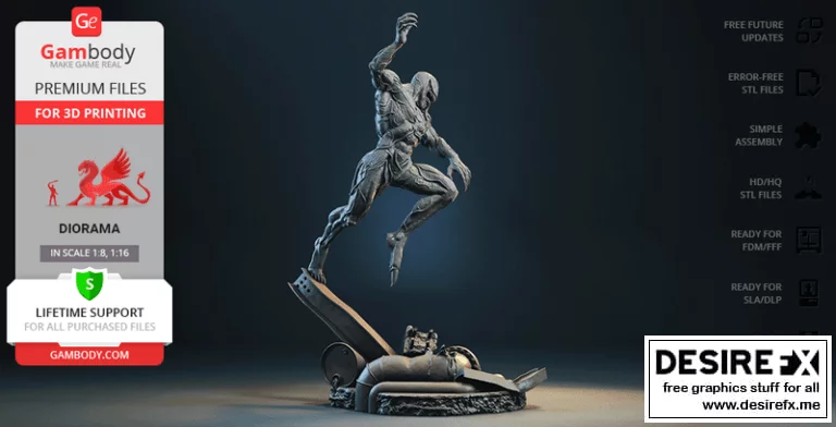 Venom vs Riot Diaroma 3D打印模型集|Venom vs Riot Diaroma – Part 1