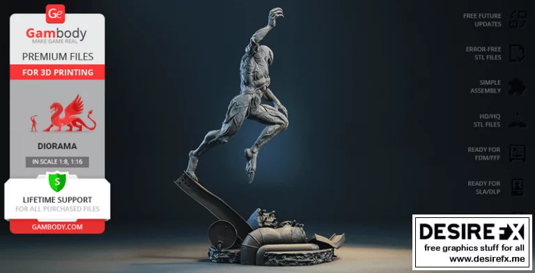 Venom vs Riot Diaroma 3D打印模型集|Venom vs Riot Diaroma – Part 1