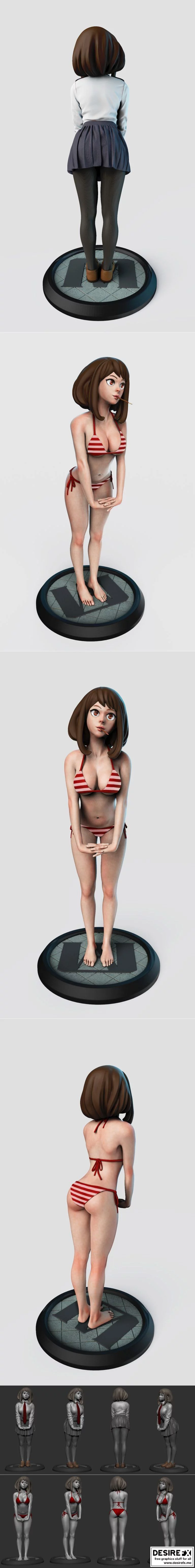 乌拉拉学园校服 3D打印模型|Uraraka School Dress