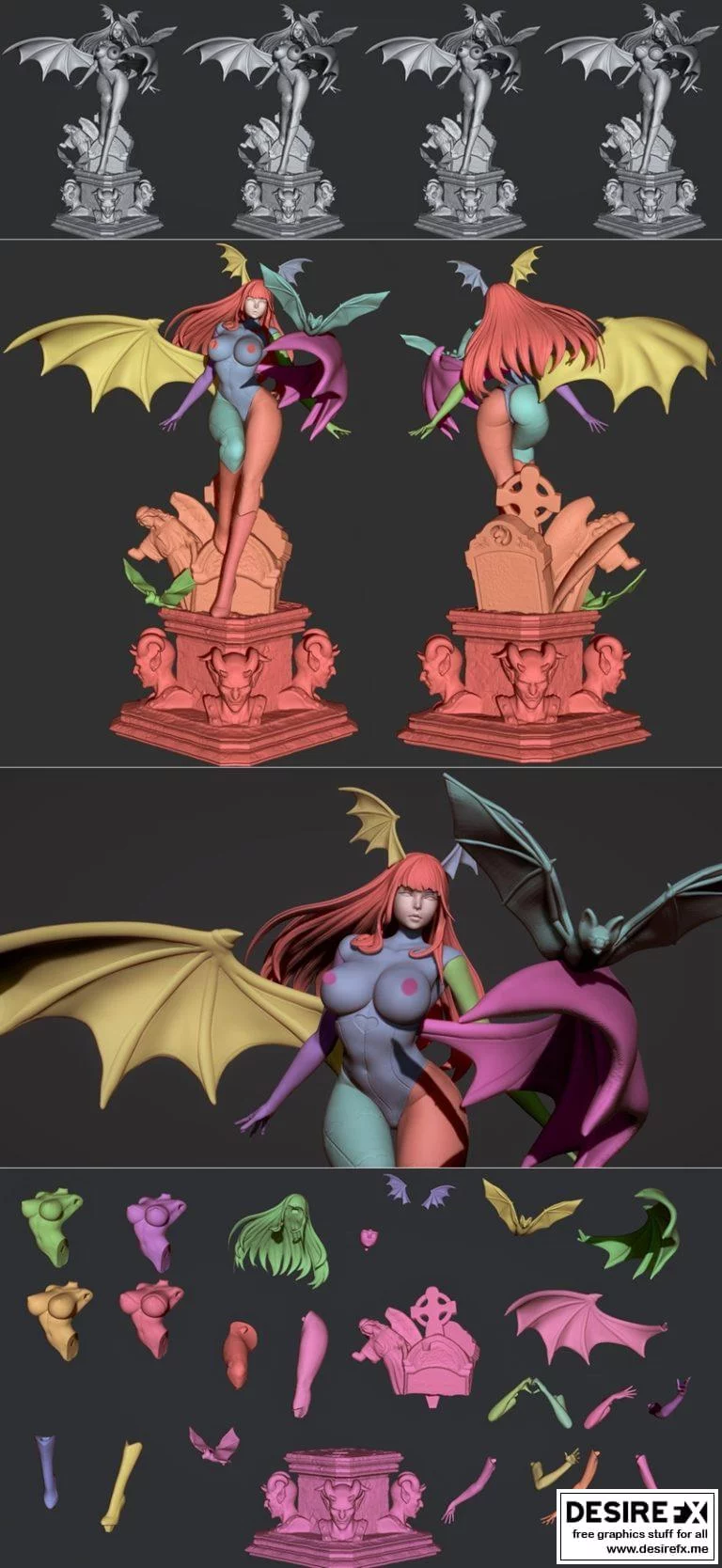 Morrigan中的3D打印模型：动漫角色立体还原|Morrigan