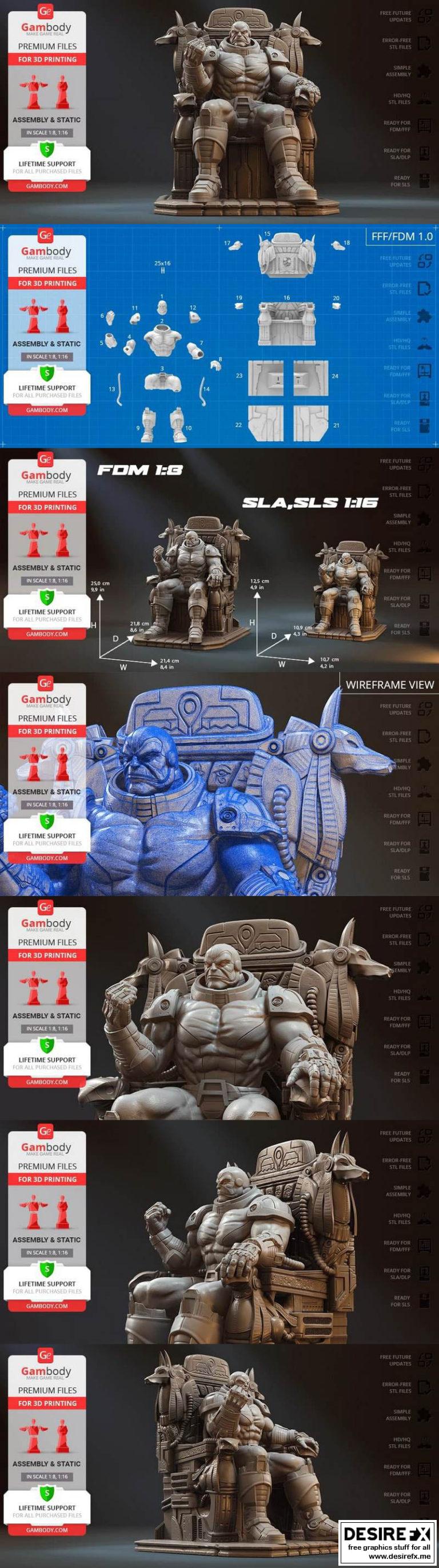 恩萨巴·努尔——末日降临王座——漫威漫画3D打印模型|En Sabah Nur – Apocalypse on Throne – Marvel Comics STL Printing Figurine