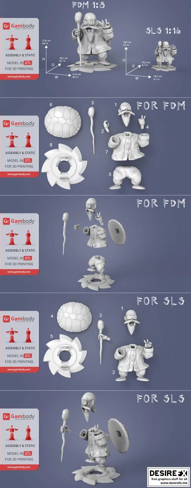 Master Roshi 3D打印模型|Master Roshi