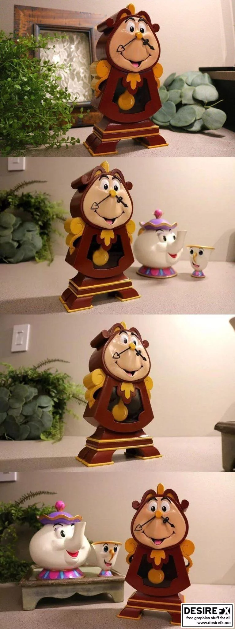 《美女与野兽》Cogsworth 3D打印模型|Cogsworth – Beauty and the Beast