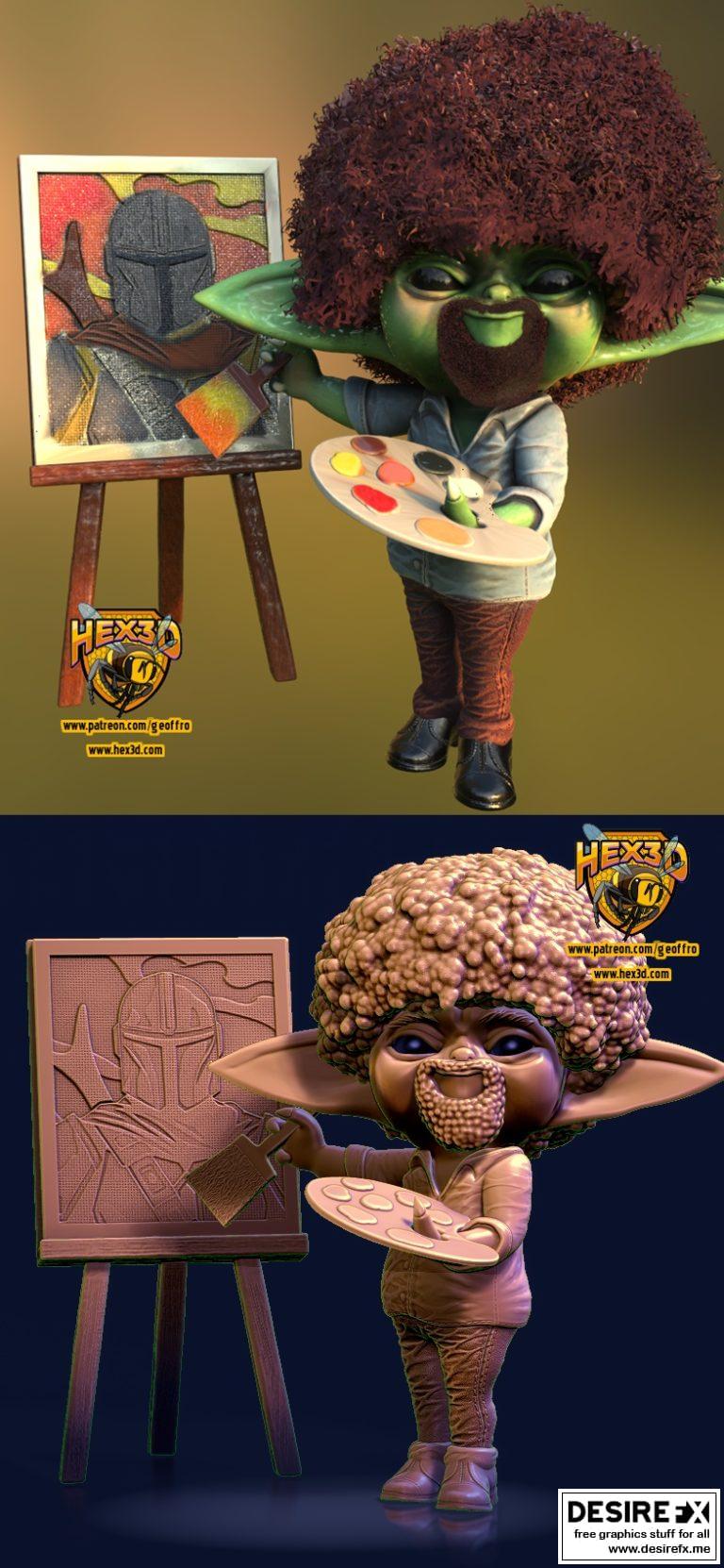 Grogu - 宝宝尤达 3D打印模型|Grogu Ross – Hex3D – Grogu – Baby Yoda