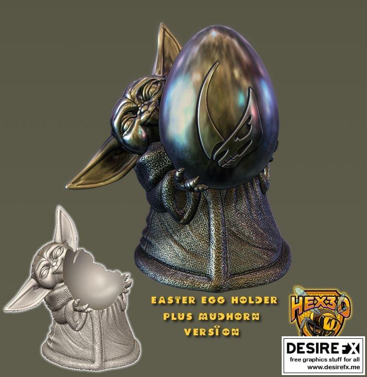Easter Baby Yoda 3D打印蛋托模型|Easter Grogu Egg Holder – Hex3D – Grogu – Baby Yoda