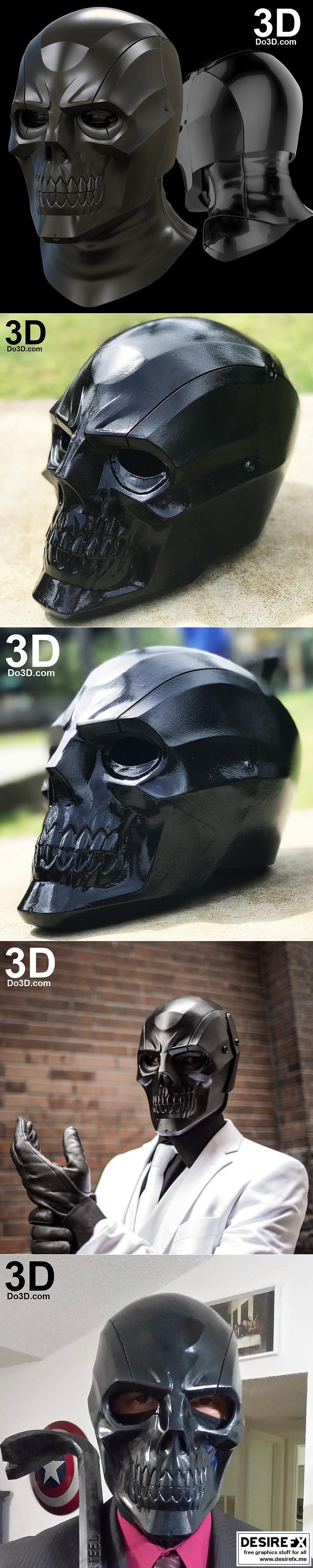 Arkham Knight 黑面具头盔 3D打印模型|Black Mask Arkham Knight Helmet