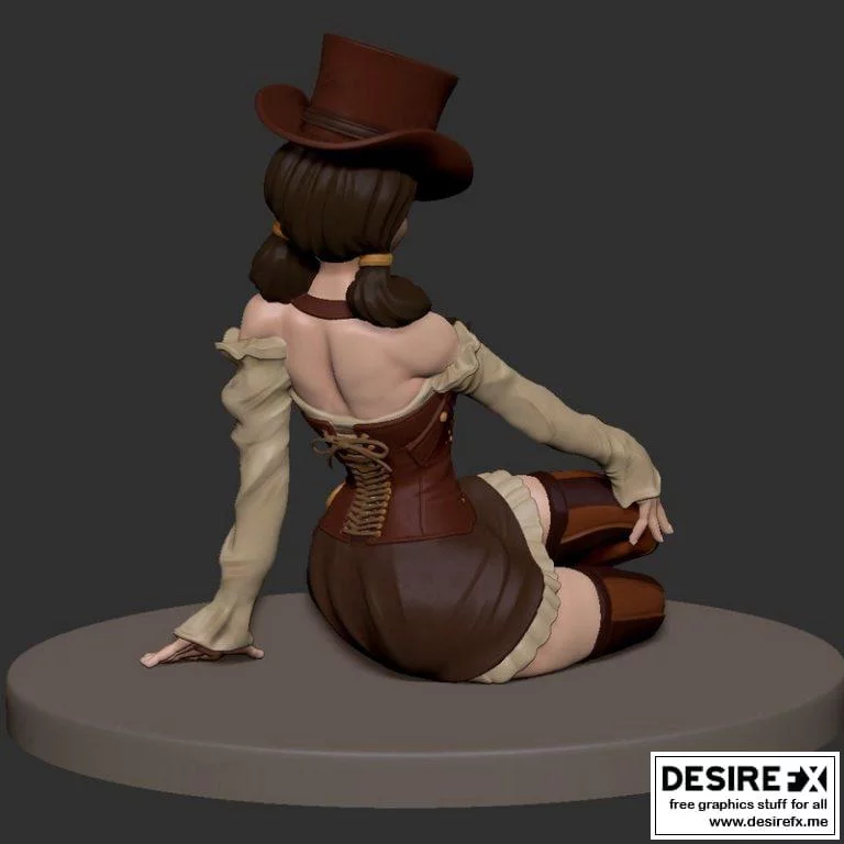 蒸汽朋克少女3D打印模型|Steam Punk Girl