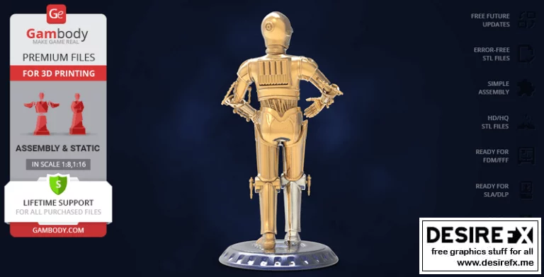 星球大战 - 赛博龙 3D打印模型|Star Wars – C3PO