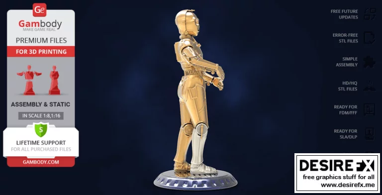 星球大战 - 赛博龙 3D打印模型|Star Wars – C3PO