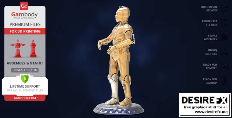 星球大战 - 赛博龙 3D打印模型|Star Wars – C3PO