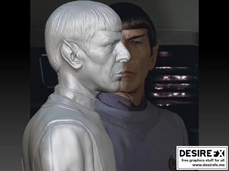 星战斯波克立体打印模型|Star Trek mr. Spock Bust