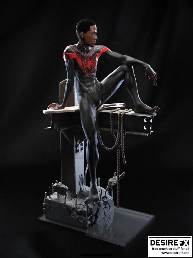 蜘蛛侠（迈尔斯·莫拉莱斯）3D打印模型|Spider-Man (Miles Morales)