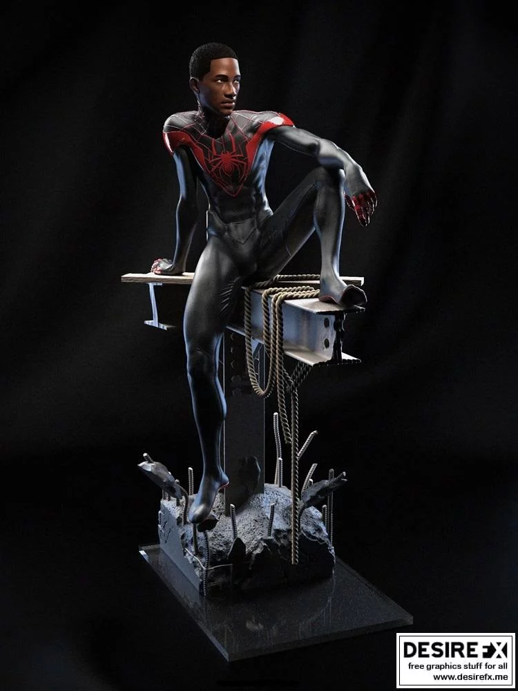 蜘蛛侠（迈尔斯·莫拉莱斯）3D打印模型|Spider-Man (Miles Morales)