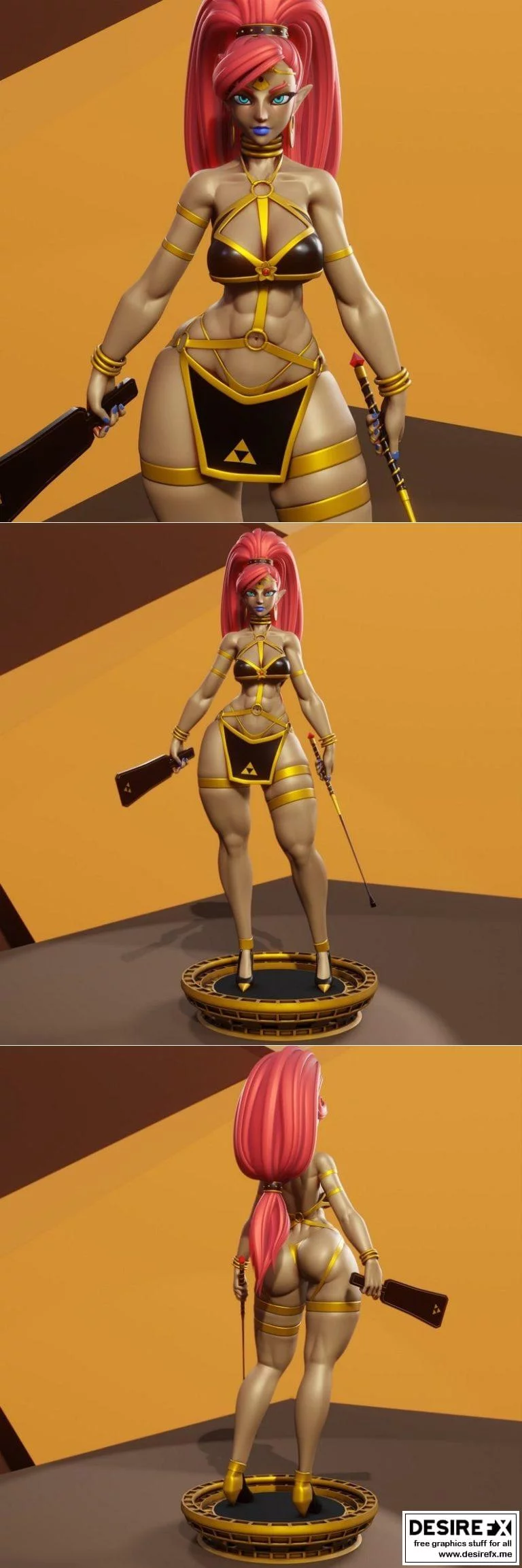 Dom Urbosa - 3D打印模型 - 奥布萨角色造型|Dom Urbosa