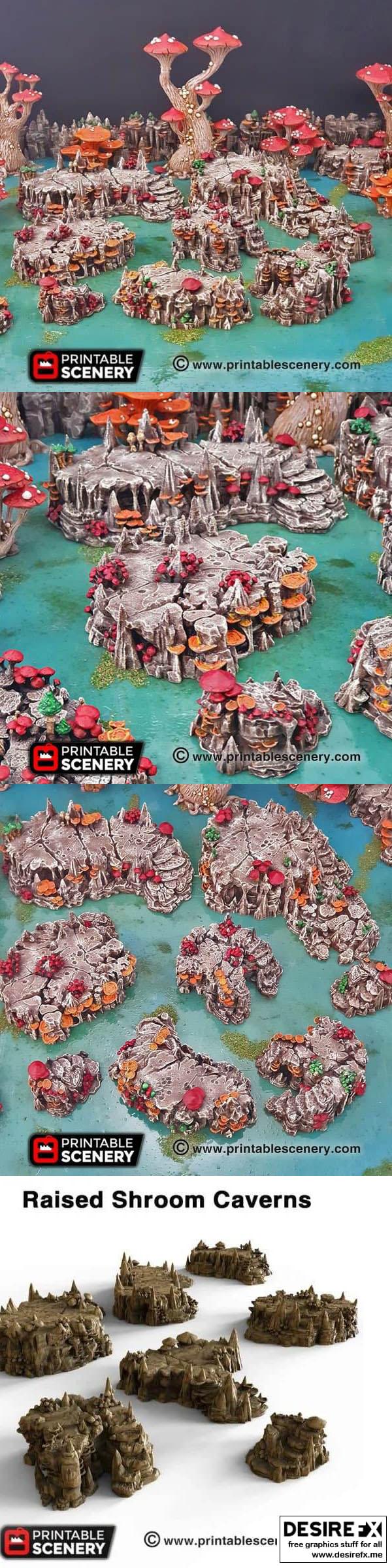 地形隆起的蘑菇洞穴——矮人、精灵与恶魔|Terrain Raised Shroom Caverns – Dwarves Elves and Demons