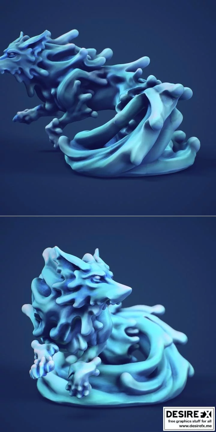自由元素狼族——第二部3D打印模型集|FREE Elemental Wolves – Pack 2