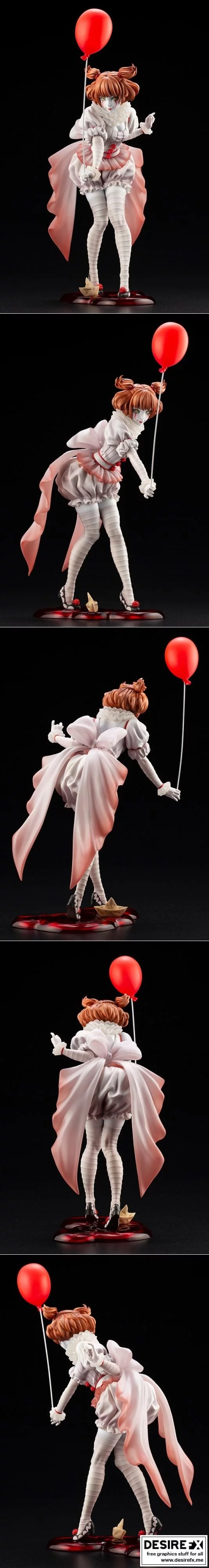 3D打印少女 Pennywise模型|Bishoujo Pennywise