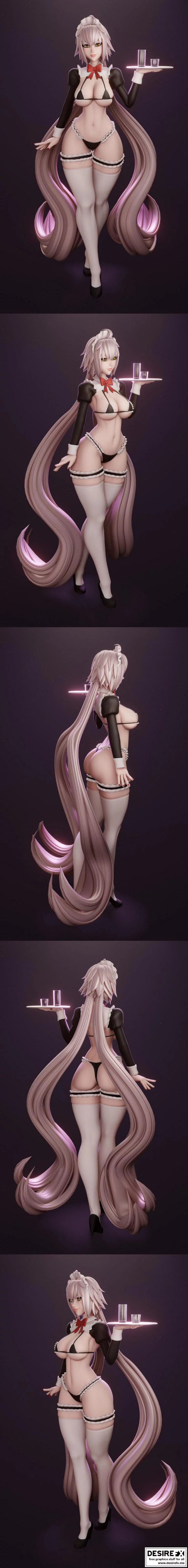 Rushzilla—— maid Jeanne 3D打印模型|Rushzilla – Maid Jeanne