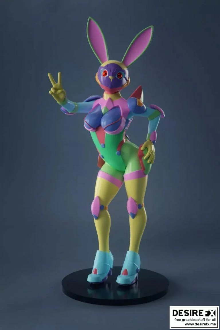 太空兔女孩3D打印模型|Sexy Space Bunny Girl