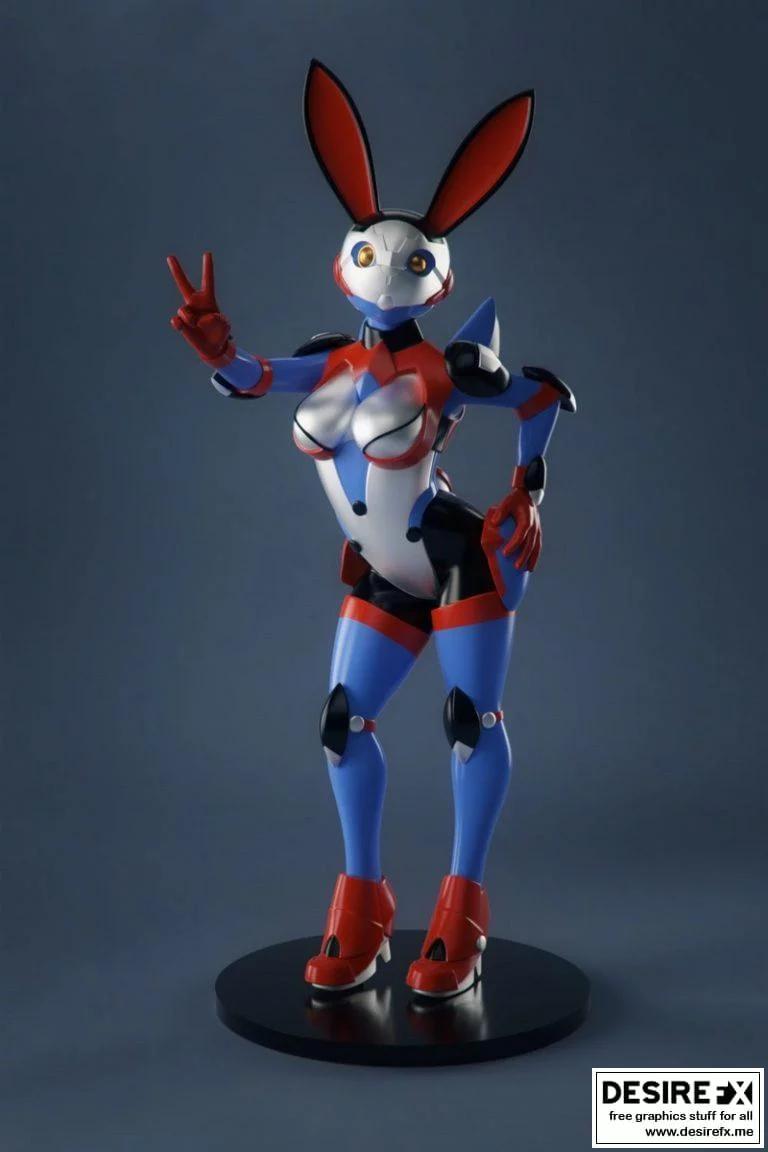 太空兔女孩3D打印模型|Sexy Space Bunny Girl