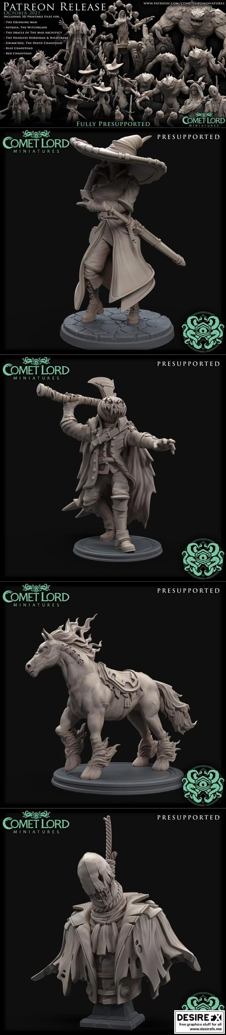 彗星之主 10月2021发布 3D打印模型|Comet Lord Minis October 2021 Release