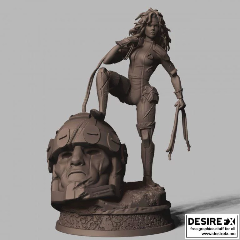 X战警 Rogue 3D打印模型|Rogue X-men