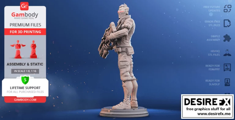 Overwatch Soldier 76 3D打印模型|Overwatch – Soldier 76